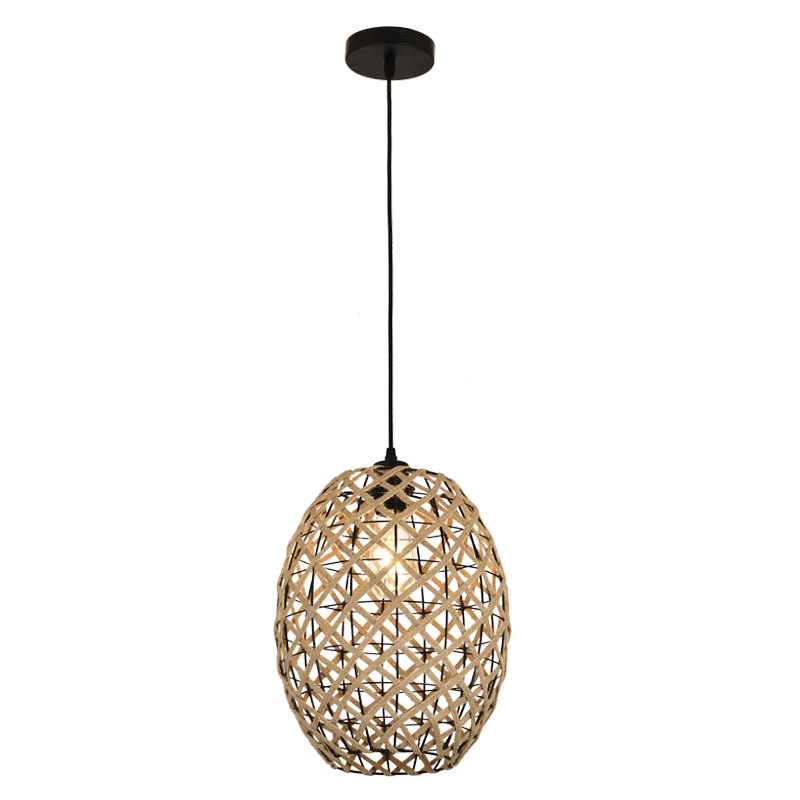 Metal & Rope Pendant Light