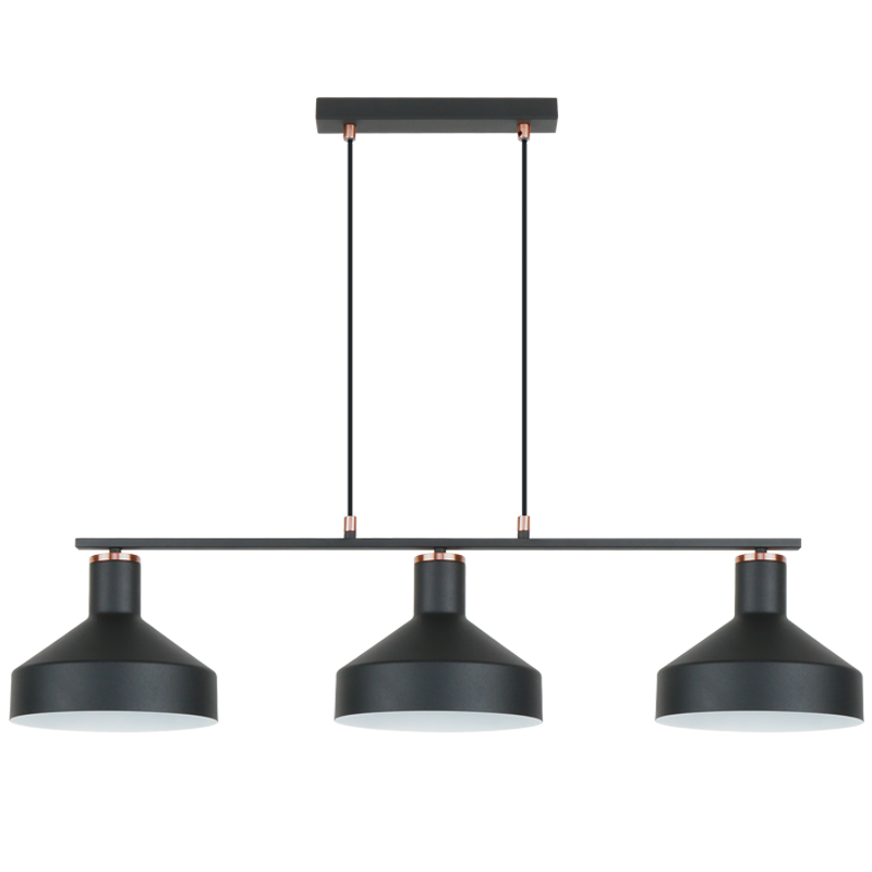 Orka Black Pendant 3 Light