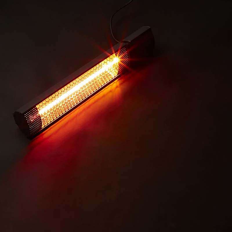 Black 2000W Halogen IR Heater - IP65