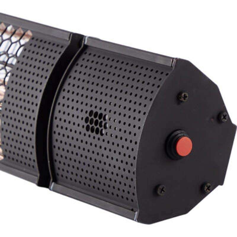 Black 2000W Halogen IR Heater - IP65