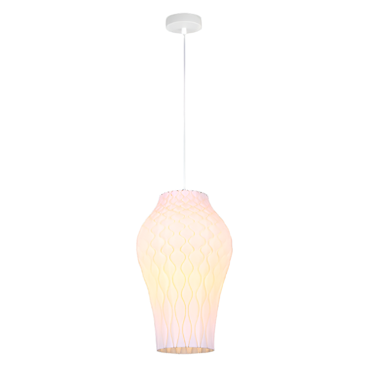 Bluebell 3D Printed White Pendant (Recycled)