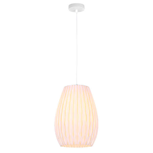Orchid 3D Printed White Pendant (Recycled)