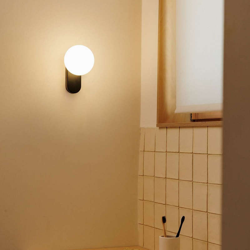 Bubble Matt Black LED Wall Light