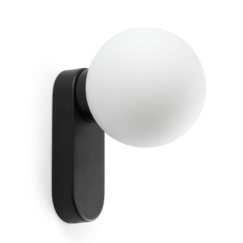 Bubble Matt Black LED Wall Light