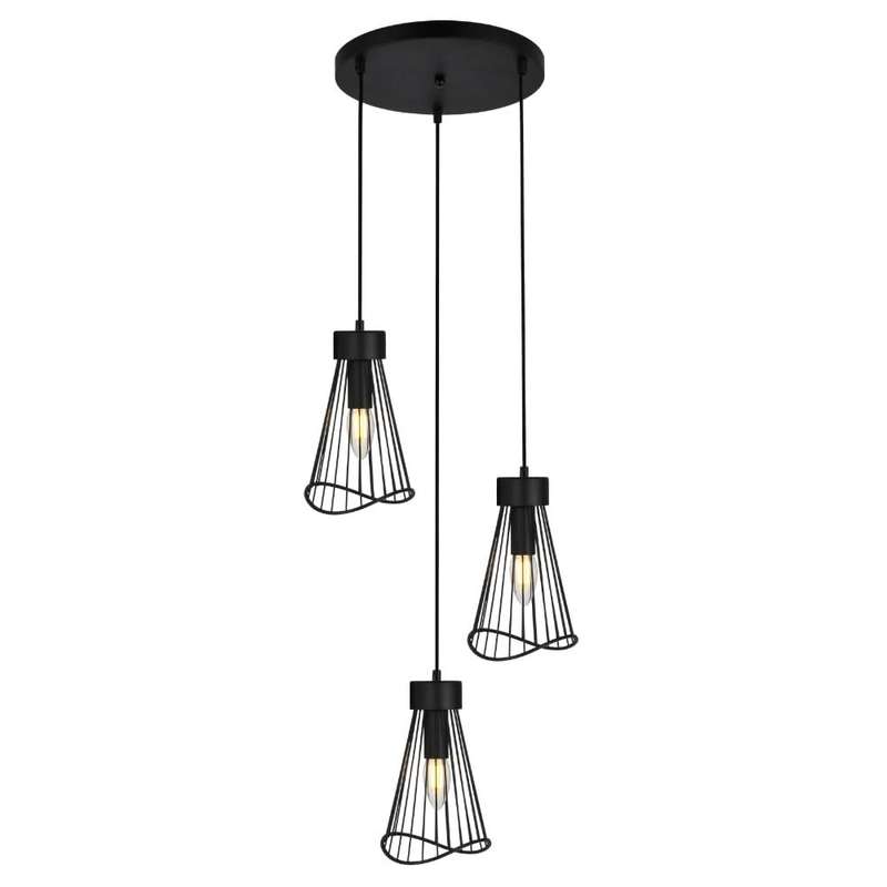 Sensu Cluster Black Pendant Light