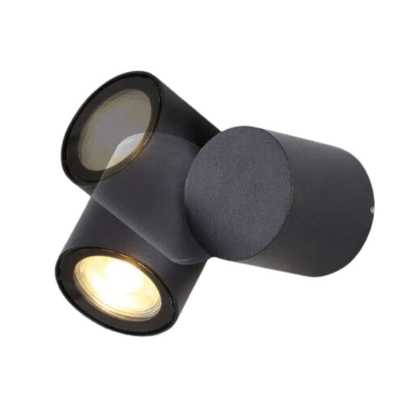 Matt Black Outdoor Wall Light Adjustable IP54