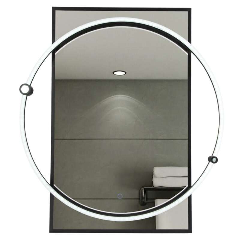 Binary Black or Brass LED Mirror