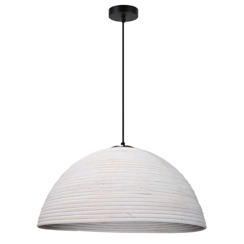 Breyten Antique White Rattan Pendant Light