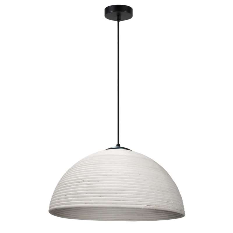 Breyten Antique White Rattan Pendant Light