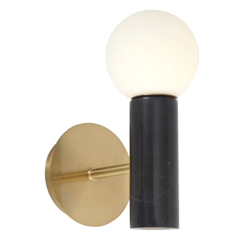 Ollie Black Marble Wall Light