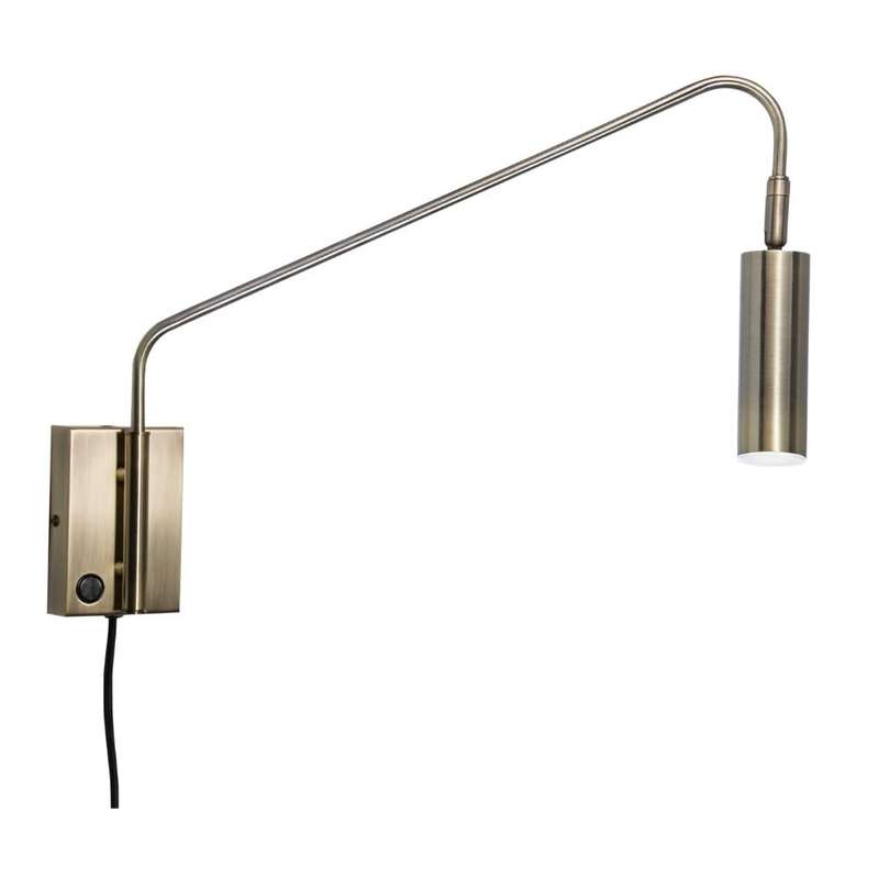 5W Satin Brass Corded LED Reading Light