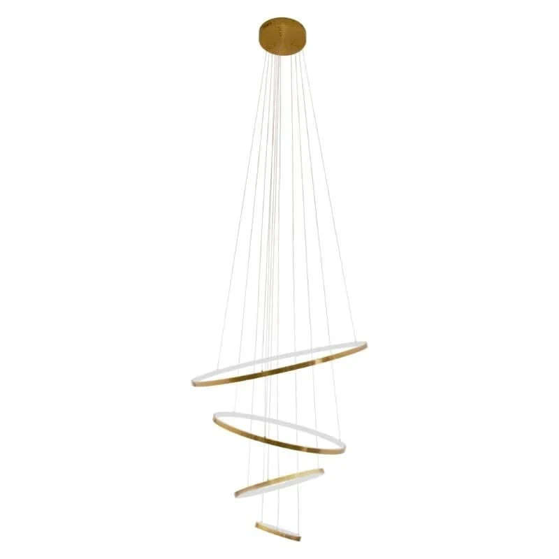 Gold Mega Ribbon LED Pendant Light (Dimmable) - 4 Ring
