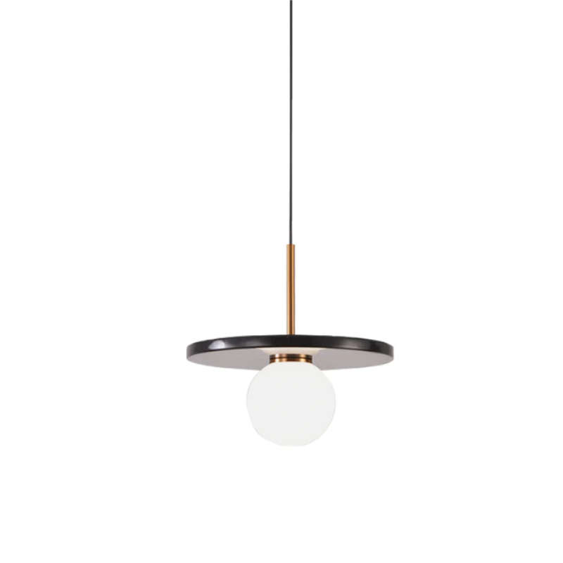 Pascal Black Marble & Brass Pendant Light