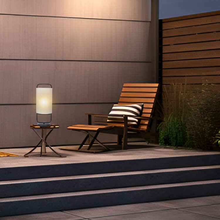 Watson Black & White Cylinder Table Lamp
