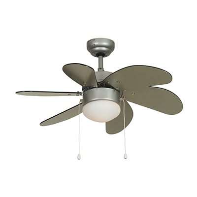 Mikro Satin Silver Ceiling Fan