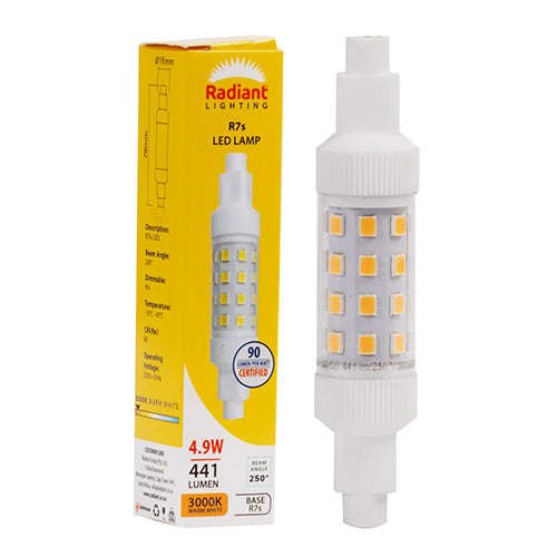 4.9W LED R7s J78mm - 6500K Linear Bulb