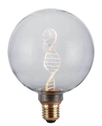 Decorative LED Bulb - G125 Clear DNA Filament Bulb