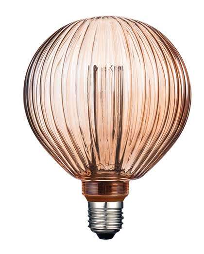Decorative LED Bulb - G130 Vertical Ribbed Filament Bulb