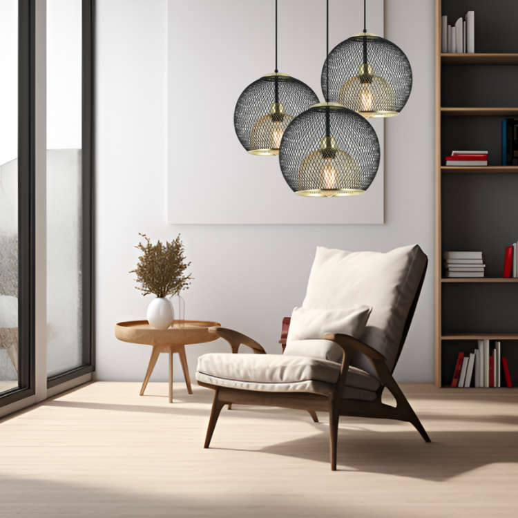 Beau Black & Gold Pendant Light