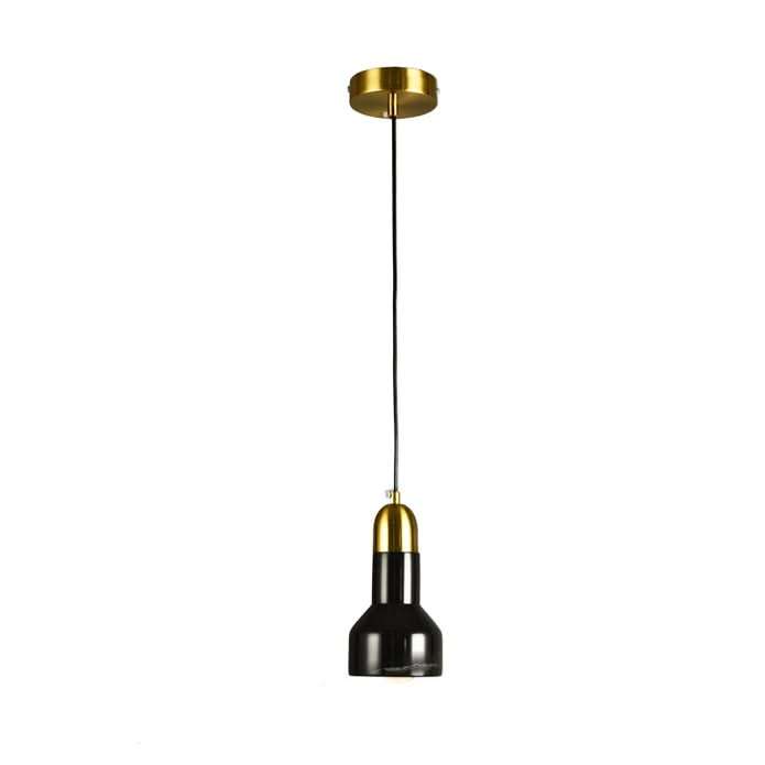 Retro Y Black Marble & Gold Pendant (Spazio)
