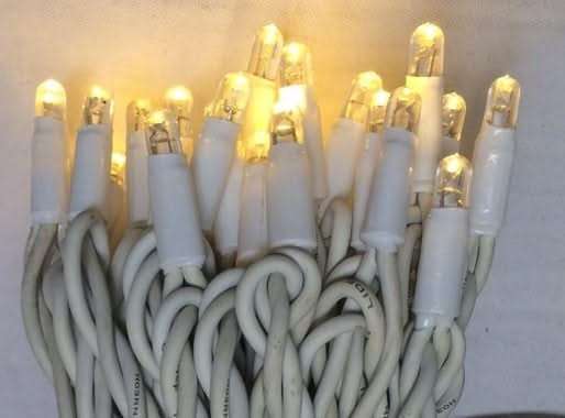 LED Fairy Lights - IP65 Heavy Duty, White Cable, Warm White