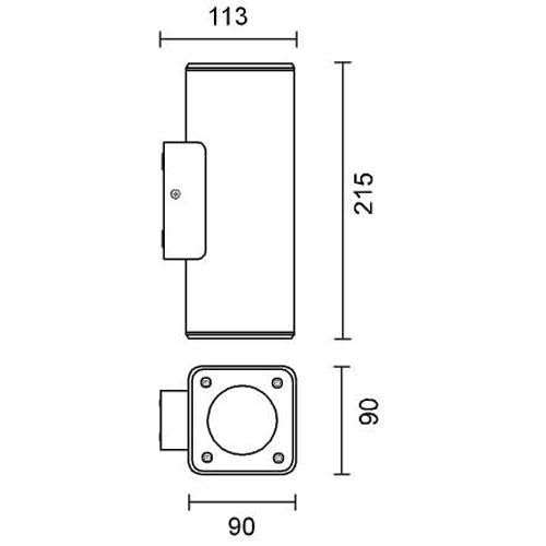 Ryka Square Up & Down Light (Spazio)