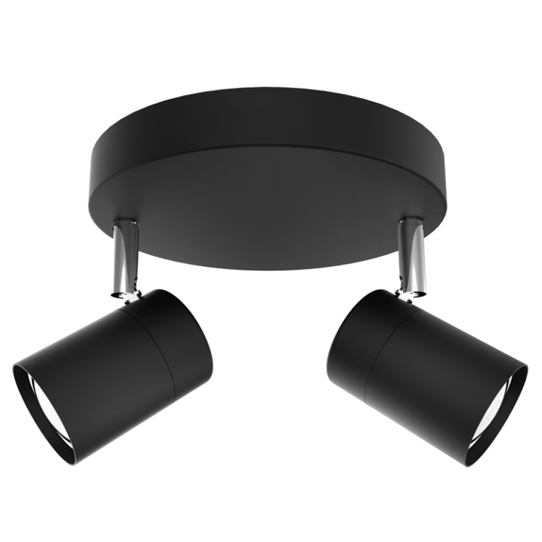Sezela 2 Light Matt Black Spotlight