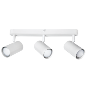 3 Light Matt White Ceiling Spotlight Straight