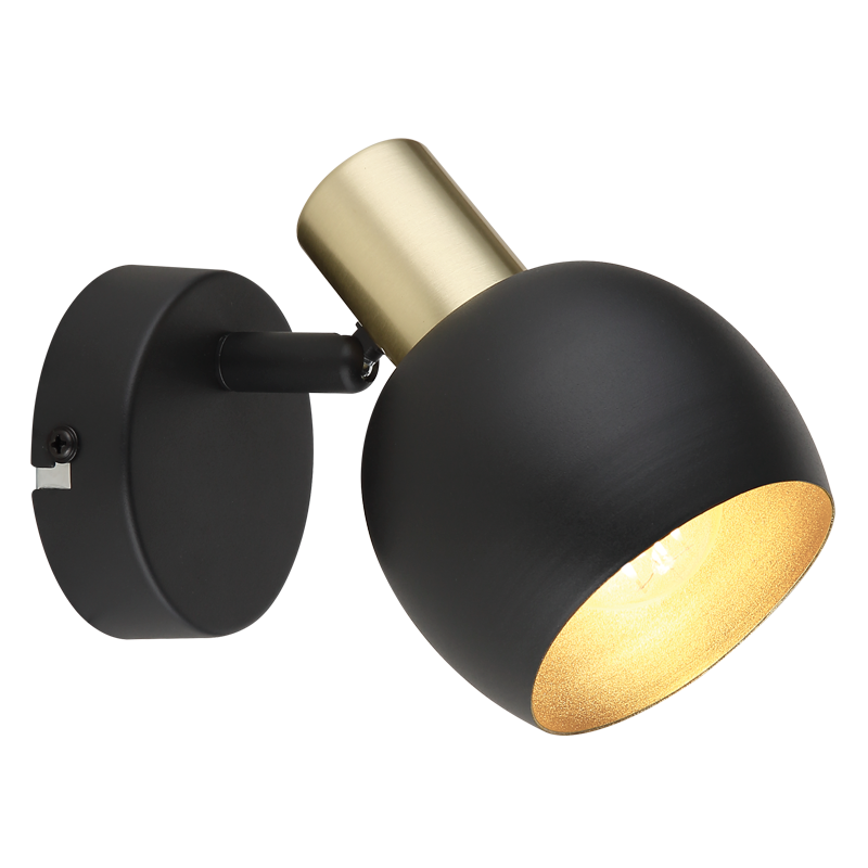 Boku Black & Gold 1 Light Spotlight