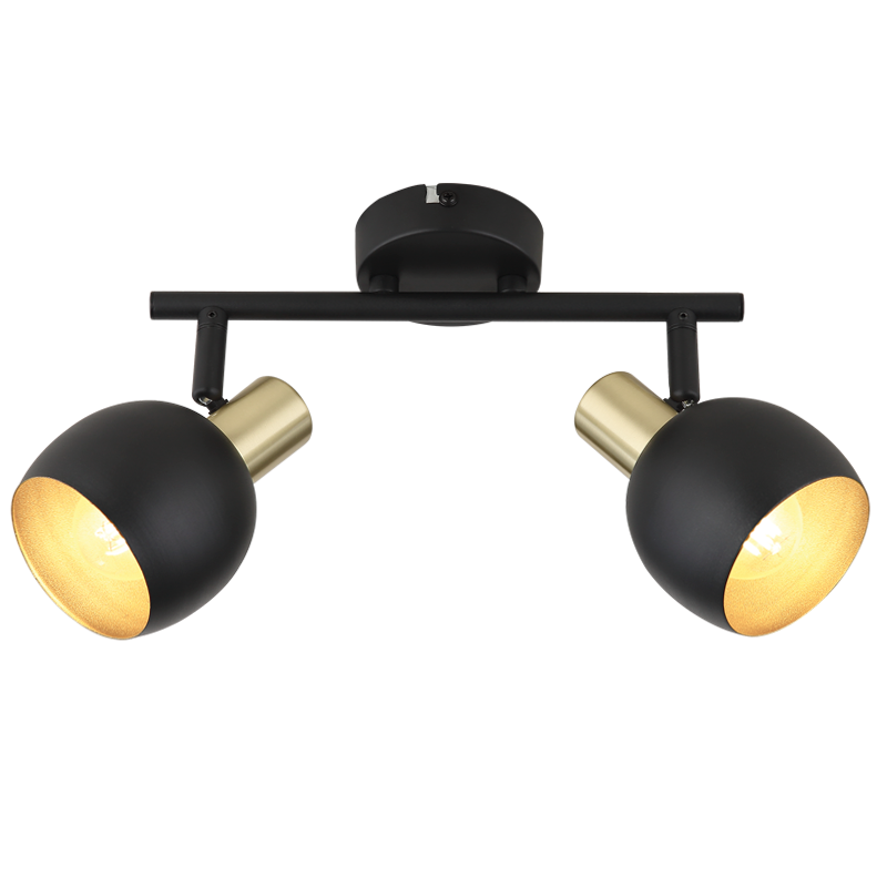 Boku Black & Gold 2 Light Spotlight