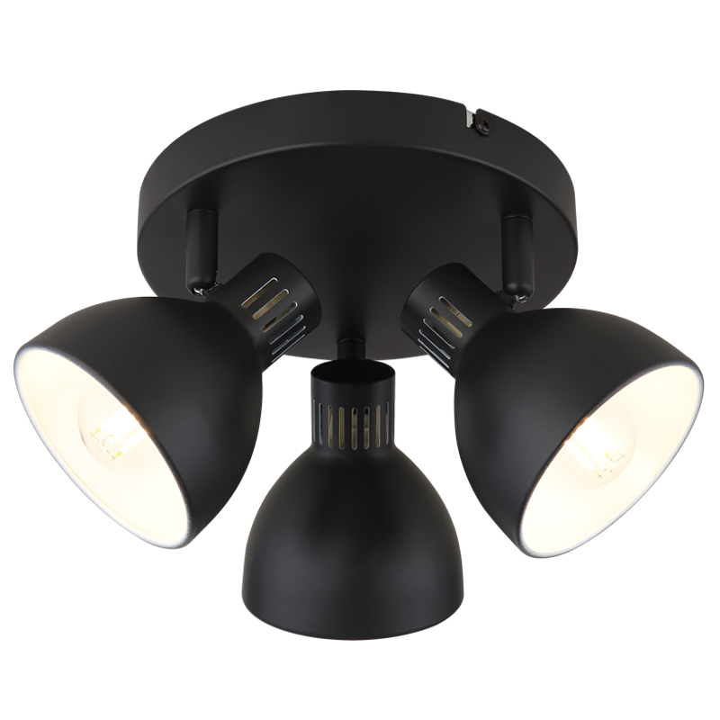 Kane Black 3 Light Spotlight