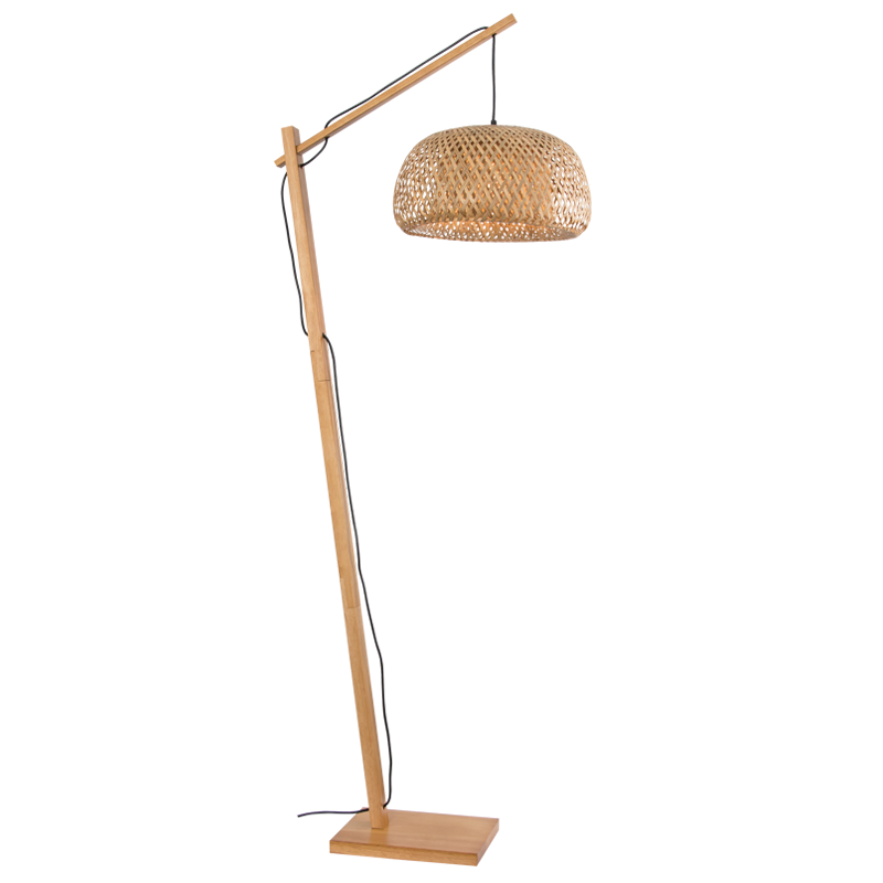 Comber Bamboo Rattan Floor Lamp