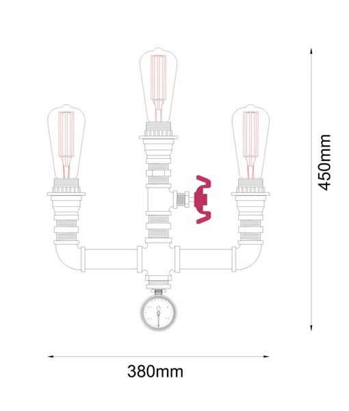 Steam 3L Indoor Wall Light