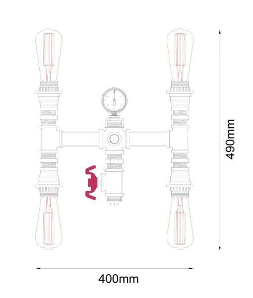 Steam 4L Indoor Wall Light
