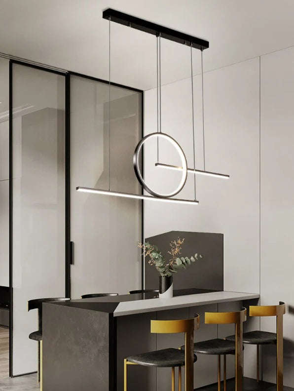 K Light Black LED Pendant Light Energy-Efficient