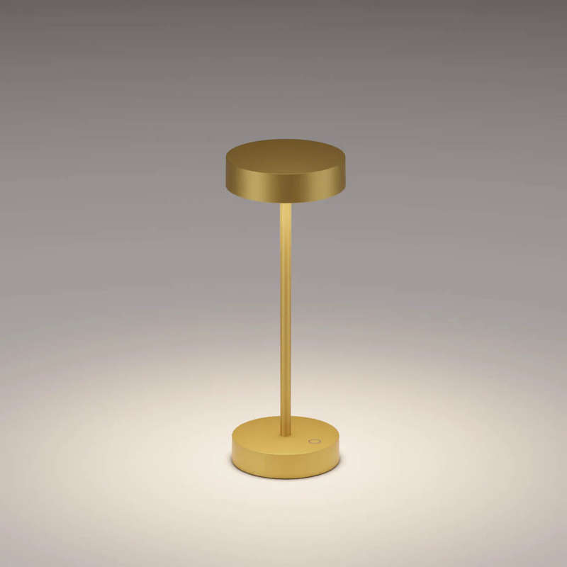 Standy Mini Matt Gold LED Table Lamp - Rechargeable & Dimmable