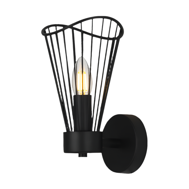 Sensu Black Indoor Wall Light - Single