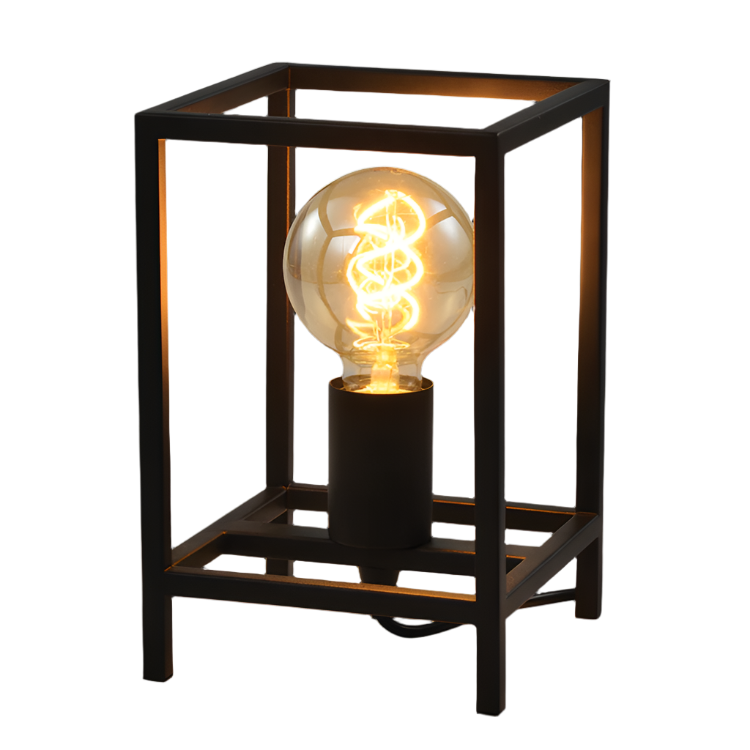 Black Cube Table Lamp
