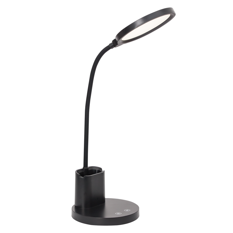 Black LED Table Lamp Dimmable Rechargeable IP20