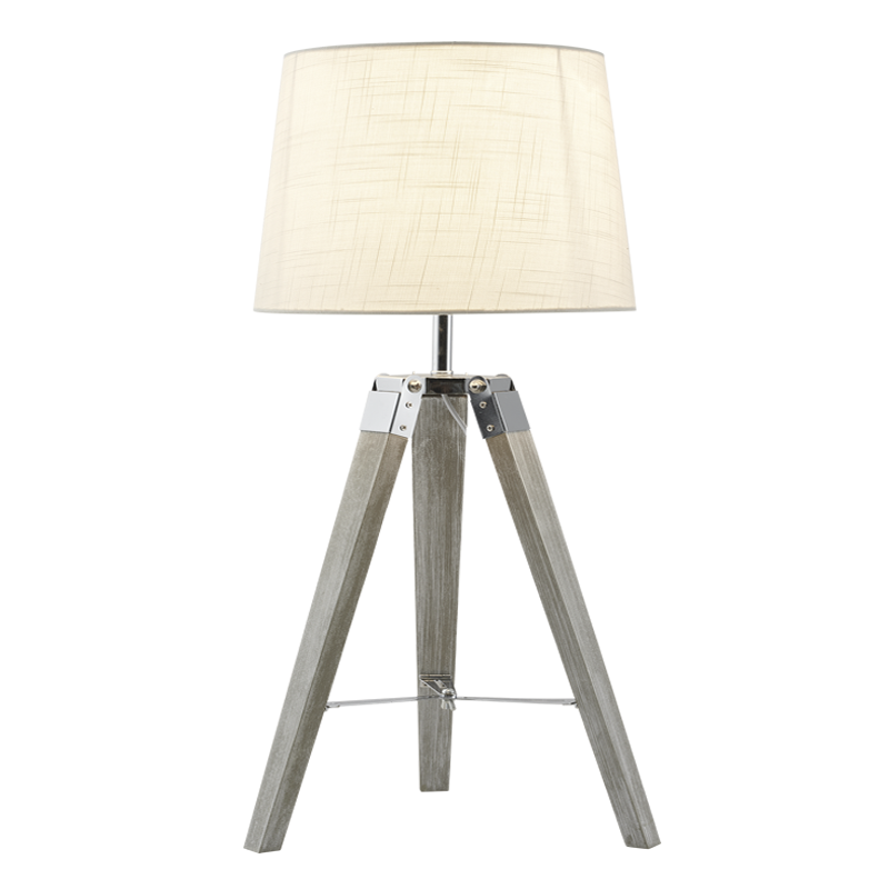 Arabella Wood & Chrome Table Lamp