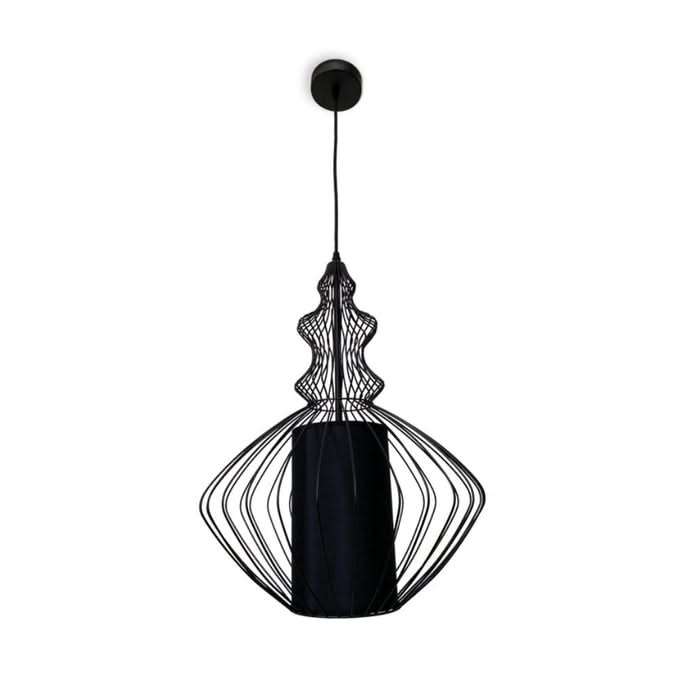 Tokyo 2 Black Wire Frame Pendant (Spazio)
