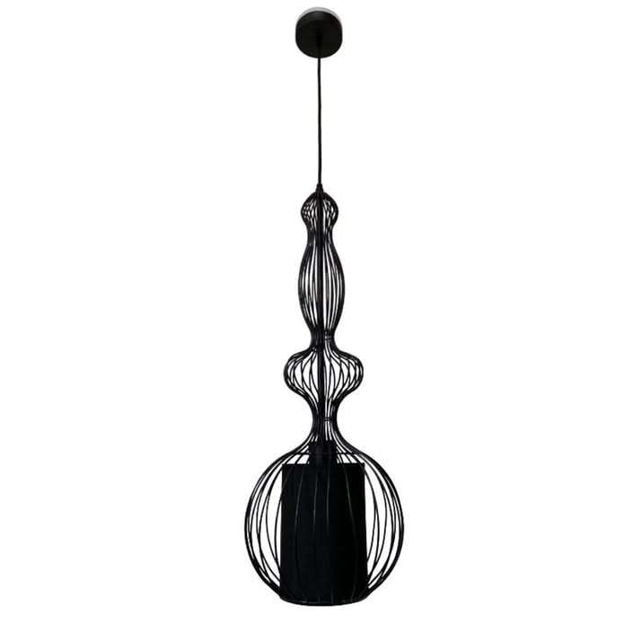 Tokyo 4 Black Wire Frame Pendant (Spazio)