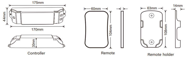 LED Strip Light - RF Remote with Receiver SPI DMX 1024 Pixels