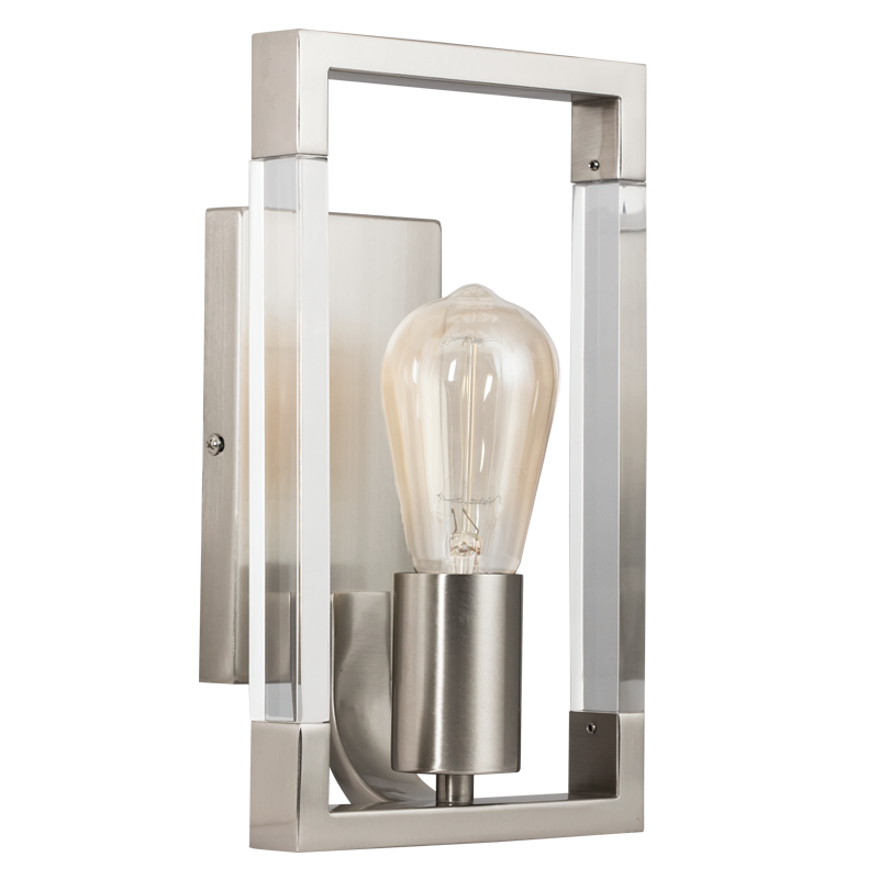 Satin Chrome Acrylic Wall Bracket