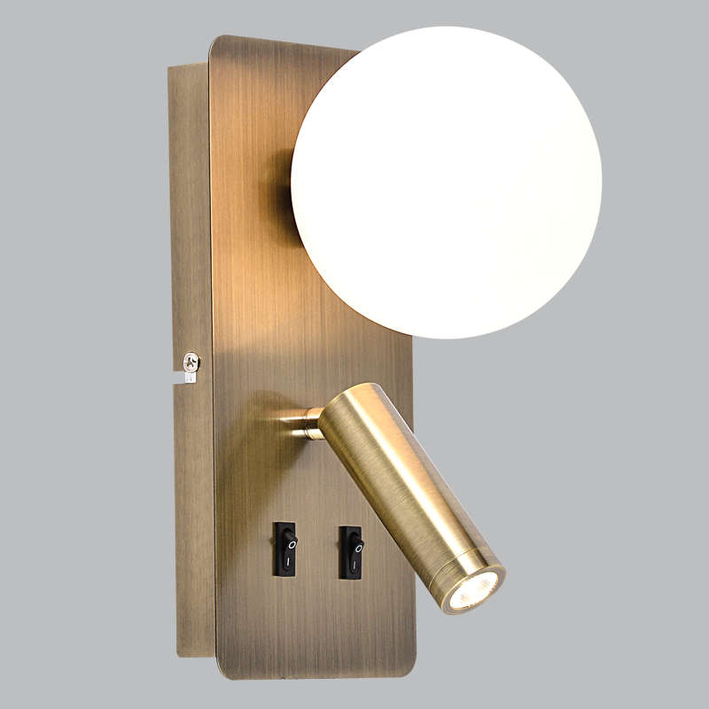 Nelson Antique Brass Wall Light