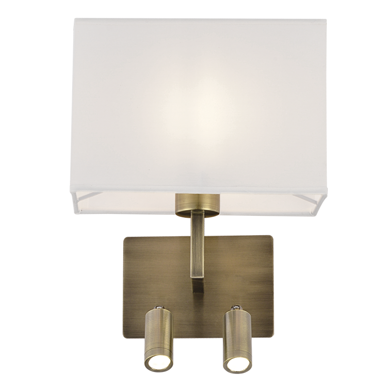 Mata Antique Brass Bedside Wall & Reading Light