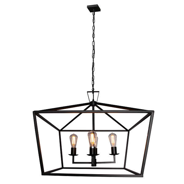Delport 4 Light Pentagon Ranch Iron Pendant