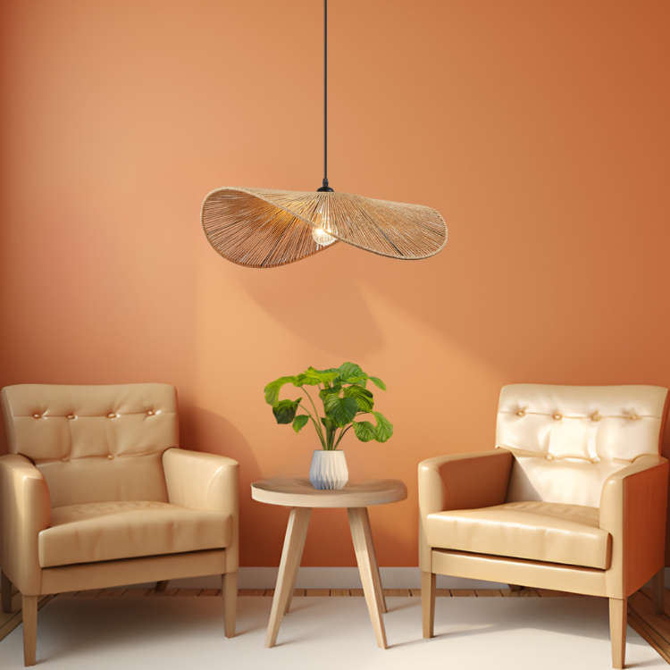 Aporia Natural Rattan Pendant
