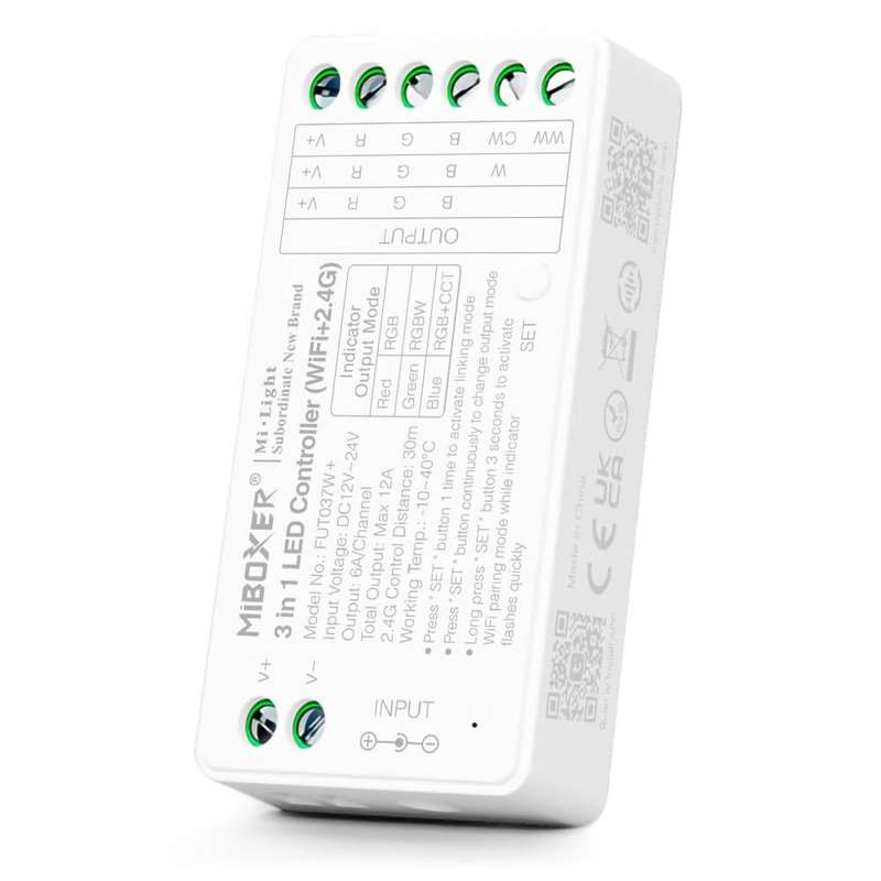 24V RGB & CCT LED Striplight Controller (Spazio)