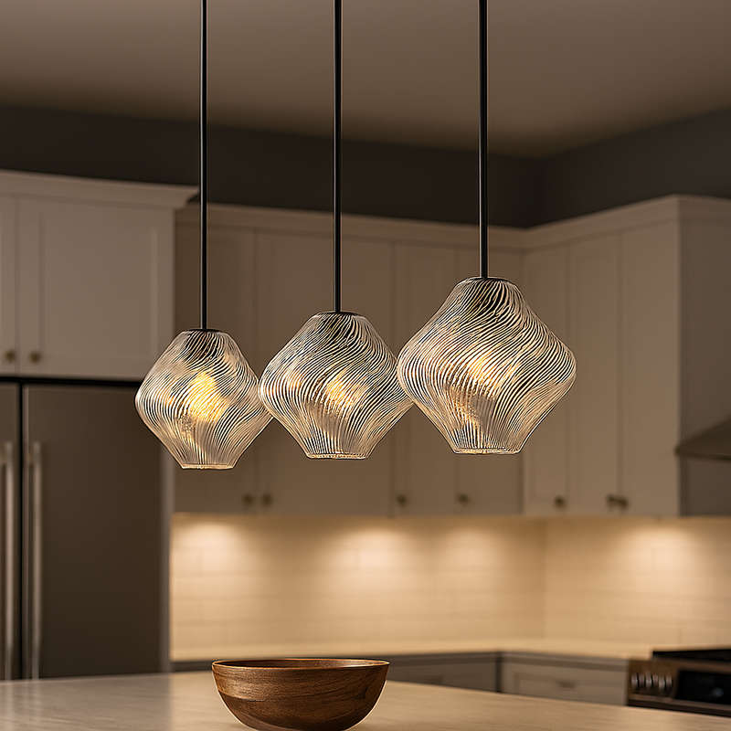 Small Smoke Gelato Glass Pendant Light